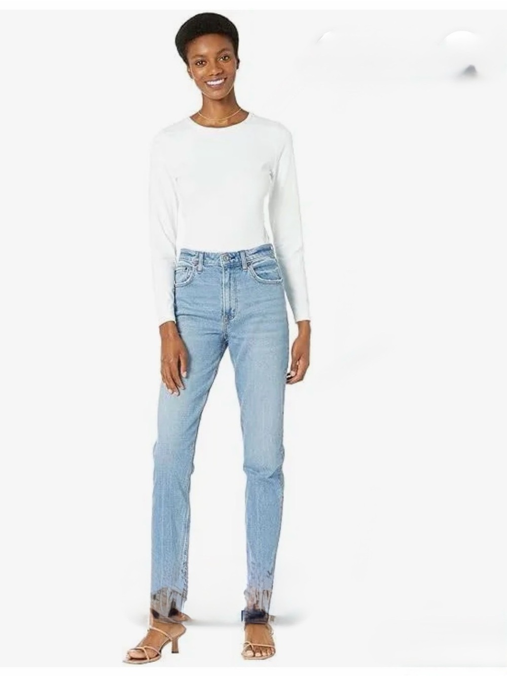 Abercrombie & Fitch the mom  High-Rise  Light Blue Straight Jeans